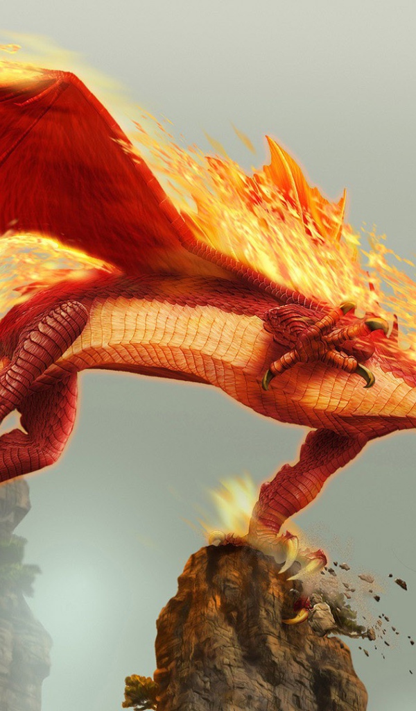 Огненный дракон летит