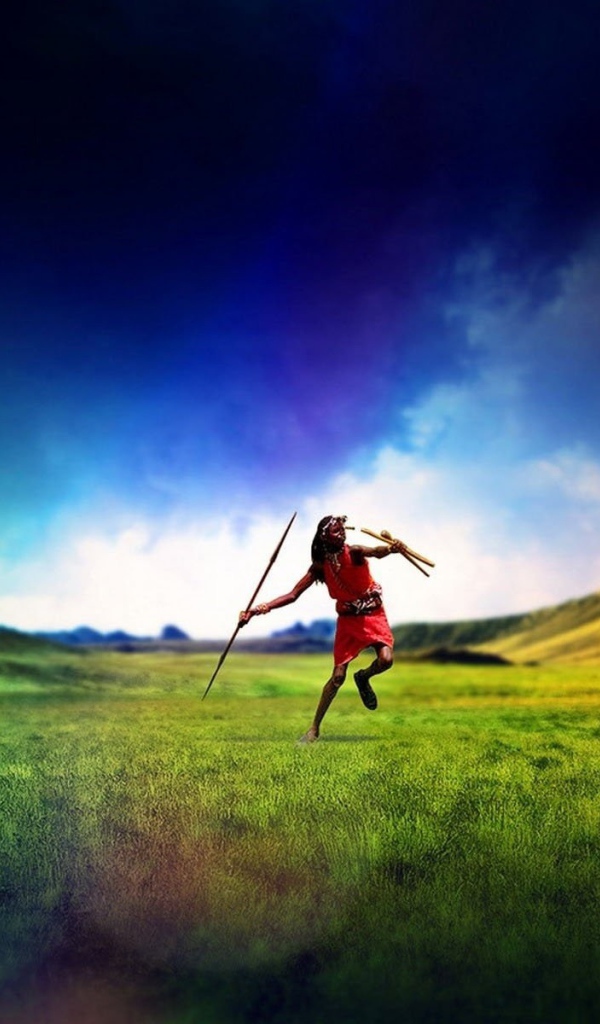 Абориген с копьем