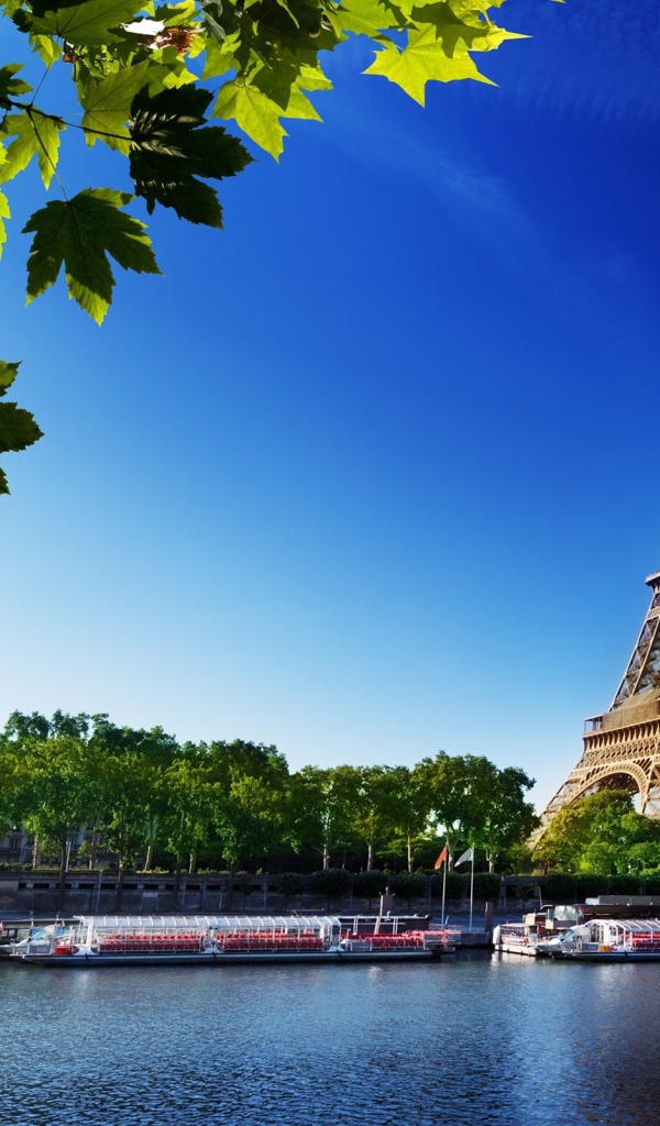 Эйфелева башня и река