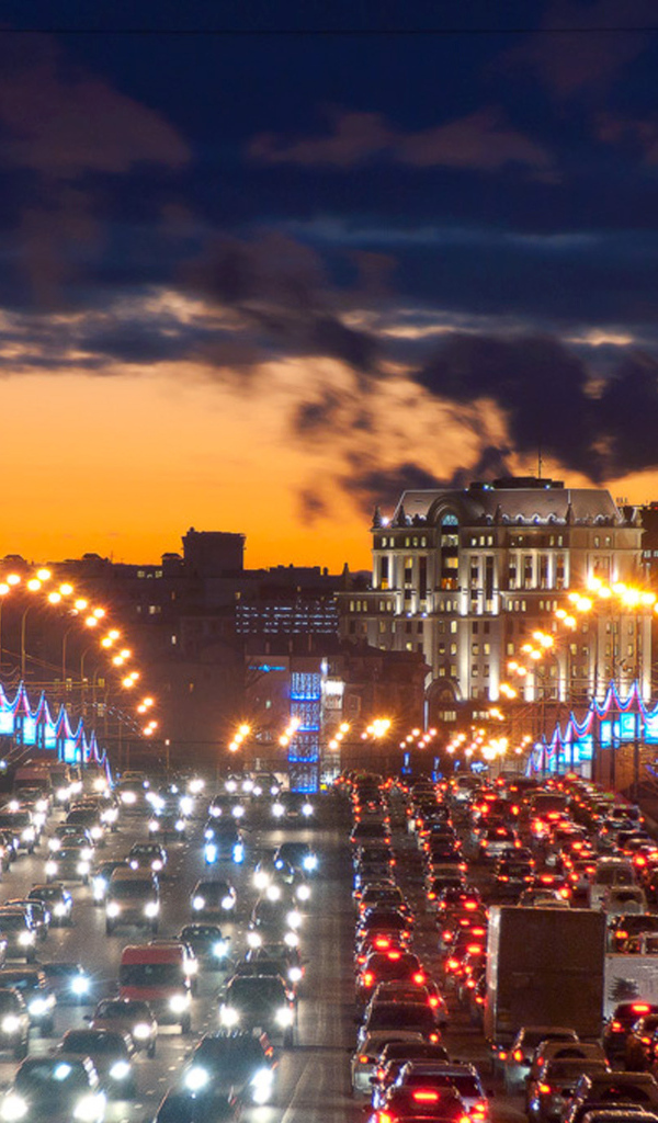 Traffic jam in moscow