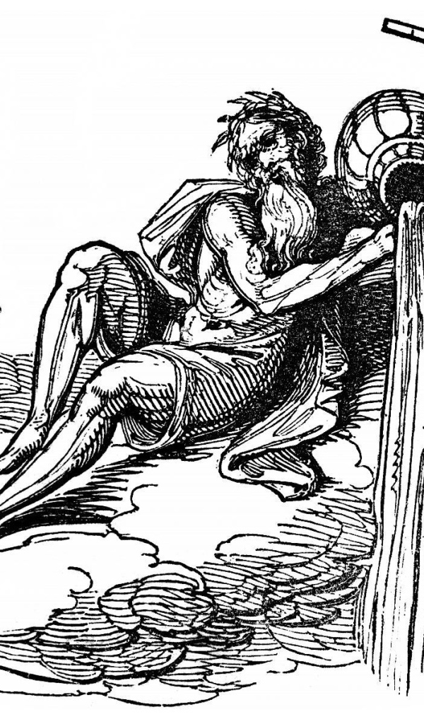 Водолей на белом фоне