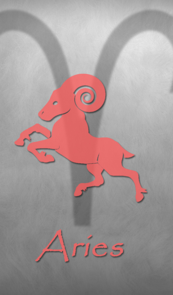 Знак овна на сером фоне