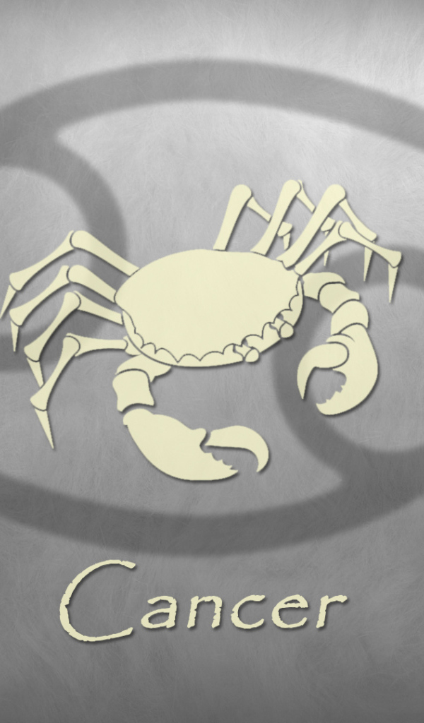 Знак рак на сером фоне 