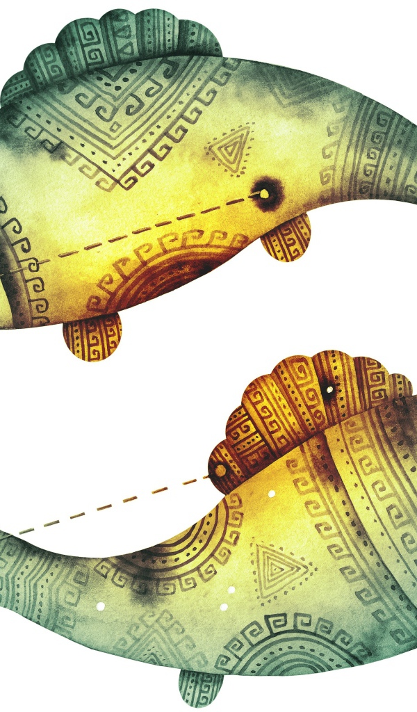 Рисунок знака зодиака рыбы