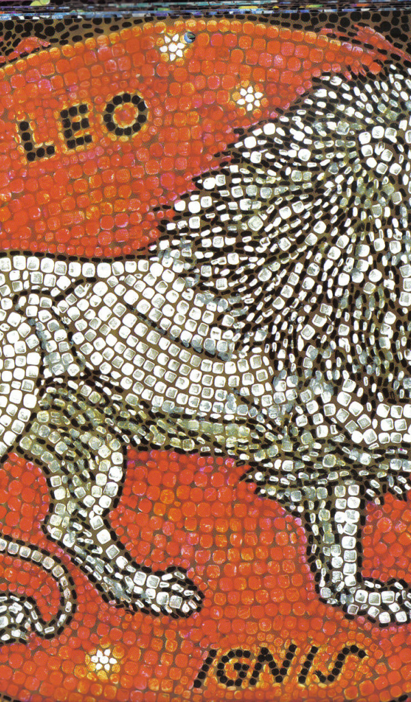 Лев, мозаика
