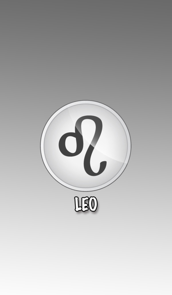 Знак лев на сером фоне