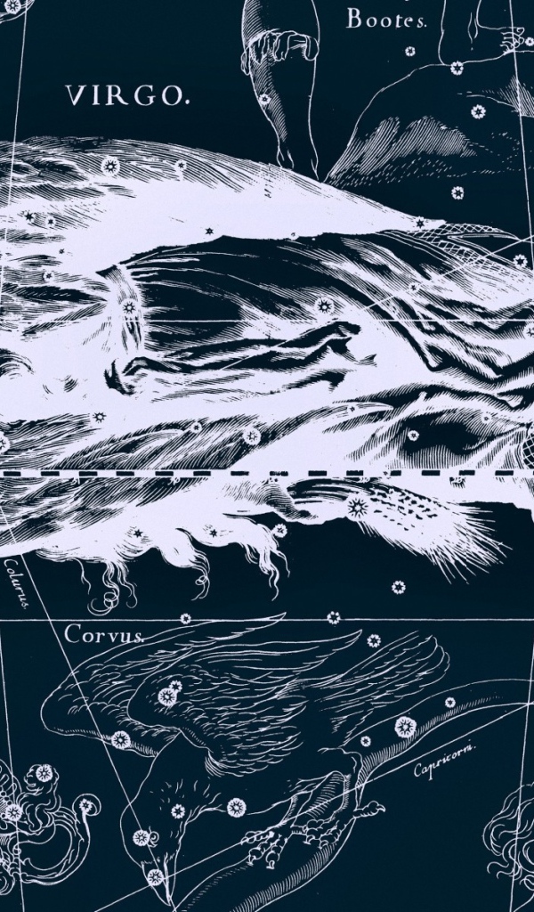 Карта звездного неба, дева