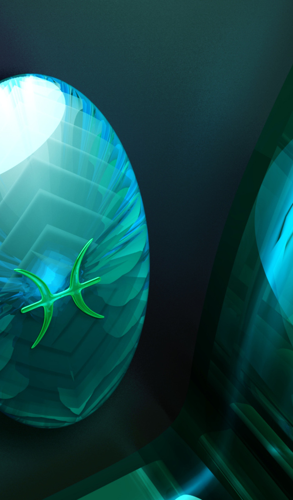 Знак зодиака рыбы, креативный рисунок