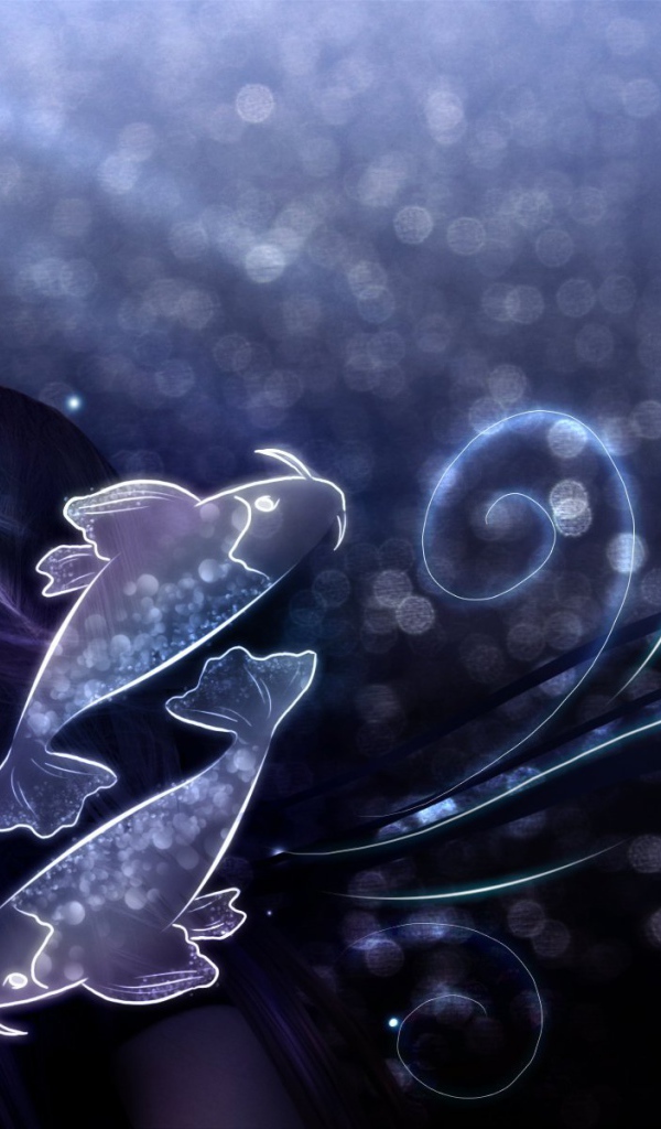 Девушка и знак зодиака рыбы