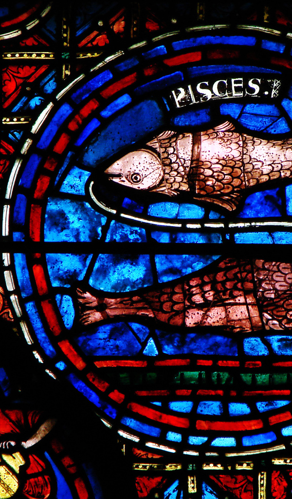 Рыбы, витраж