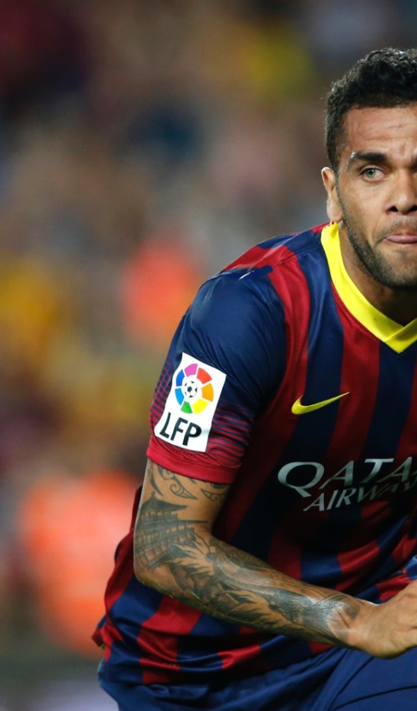 Барселона Даниэл Алвес во время игры