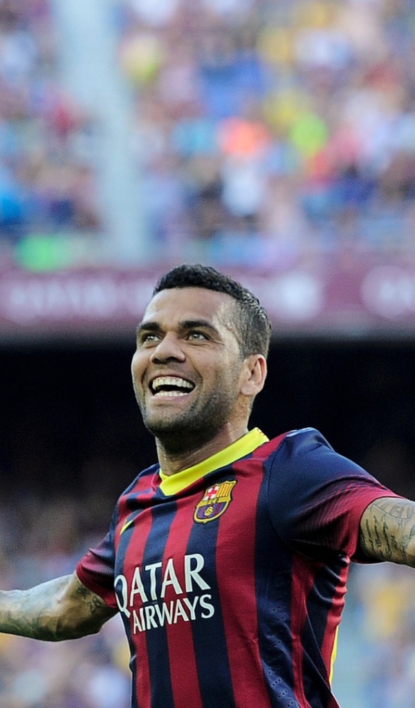 Барселона Даниэл Алвес благодарит болельщиков