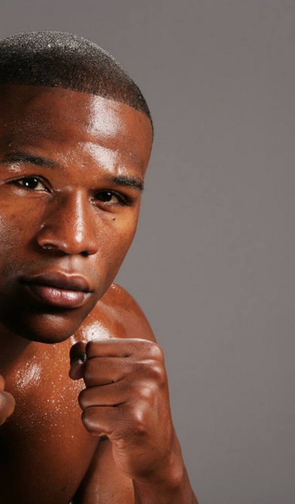 Боксер Флойд Мэйуэзер-младший крупным планом