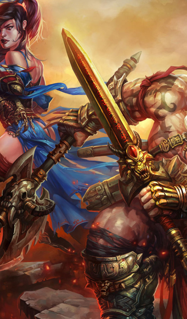 Diablo III: barbarian and mage