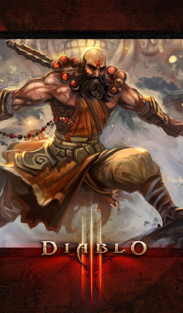 Diablo III: монах широкоформатный HD