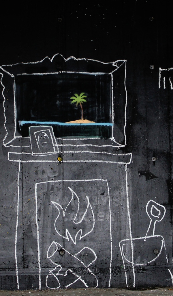 Граффити, уютная комната