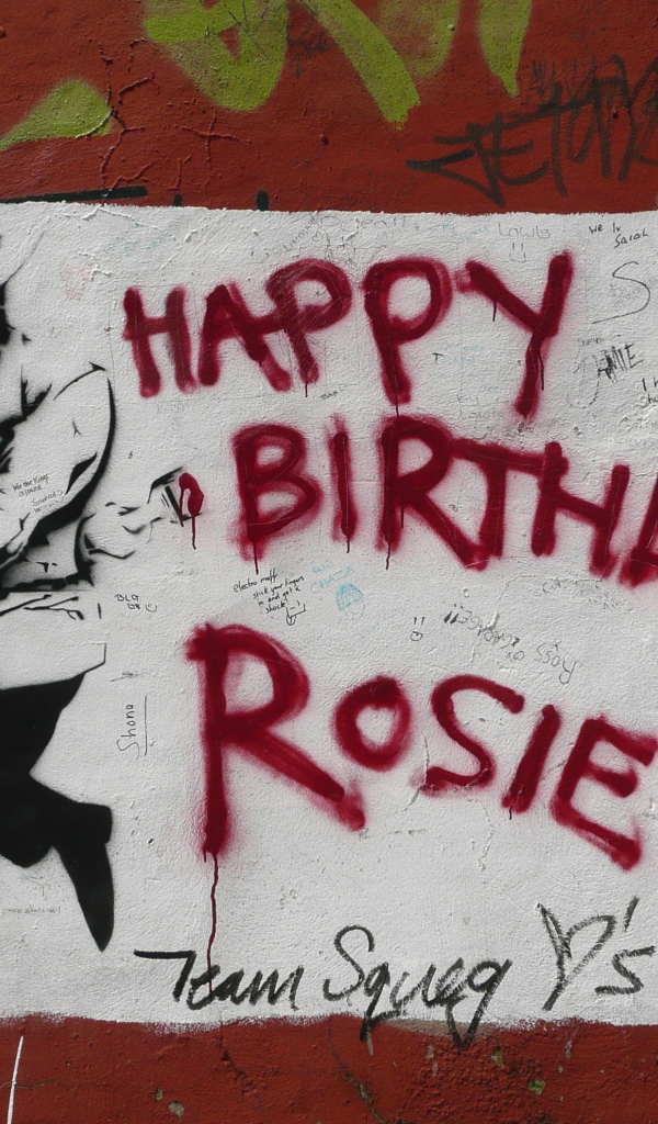 Граффити, с днём рождения, Роузи