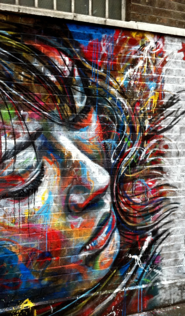 Graffiti girl's face