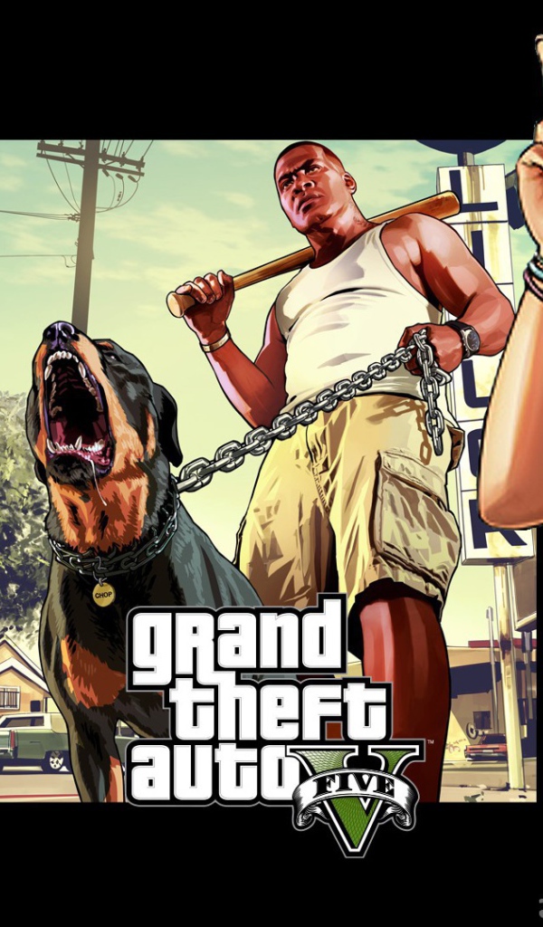 Grand Theft Auto V горячая красотка и собака