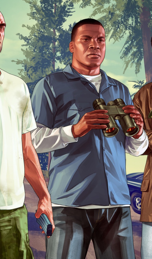 Grand Theft Auto V главные герои HD