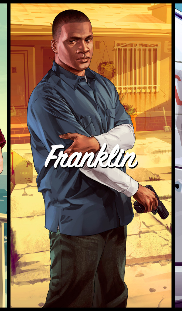 Grand Theft Auto V обои главные герои