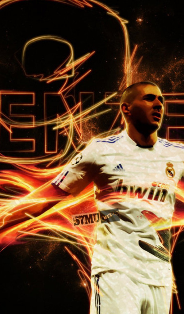 Футболист Реал Мадрида Карим Бензема в огне