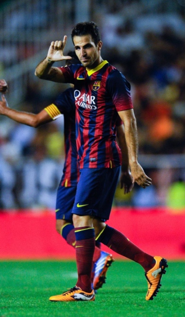 Футболист Барселоны Франсеск Фабрегас и его команда