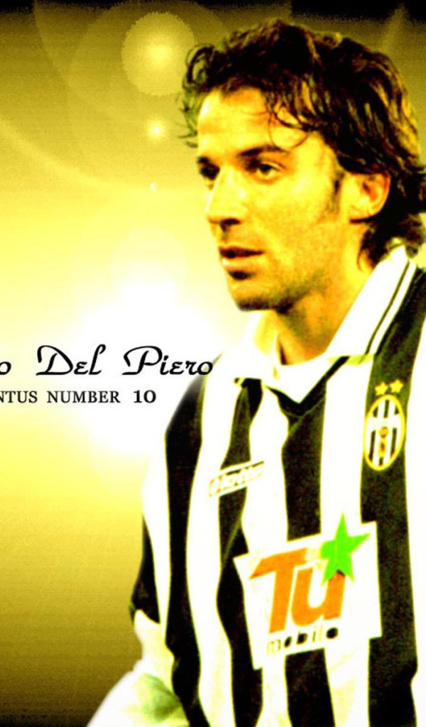 Футболист Сиднея Алессандро Дель Пьеро на желтом фоне