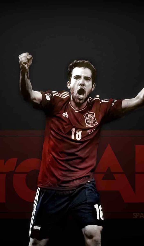  Игрок Барселоны Хорди Альба на черном фоне