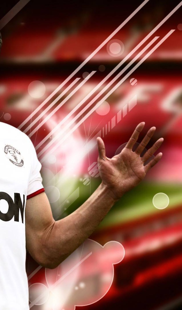 Игрок из Манчестер Юнайтед Робин ван Перси забивает гол