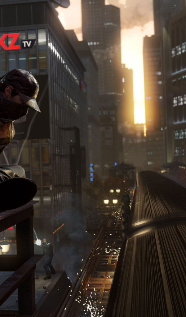 Watch Dogs: прыгает на поезд