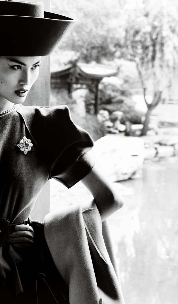 Женщина в шляпе, ретро фото