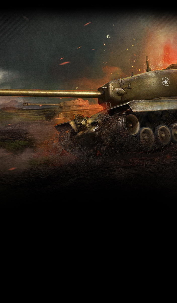 американский танк в огне