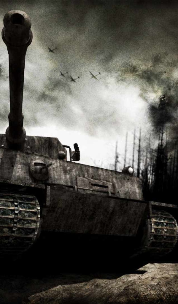World of Tanks: танк в темном лесу