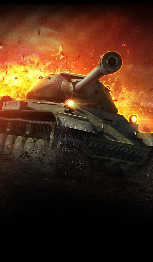 World of Tanks: танк под артиллерийским огнем