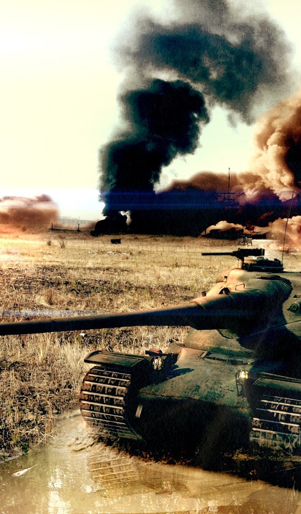 World of Tanks: танк под огненным дождем