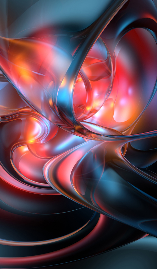 Абстрактный рисунок в красно синем тоне