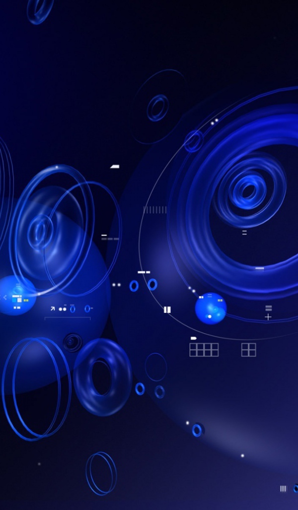 Голубые техно круги