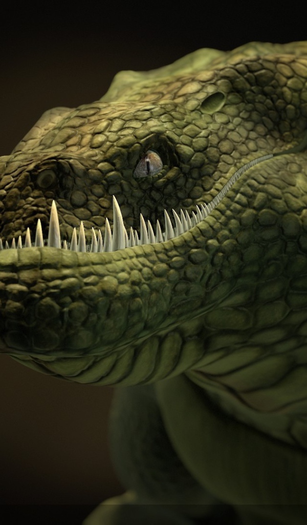 Крокодил с острыми зубами