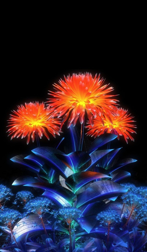 Цветы из кристаллов 