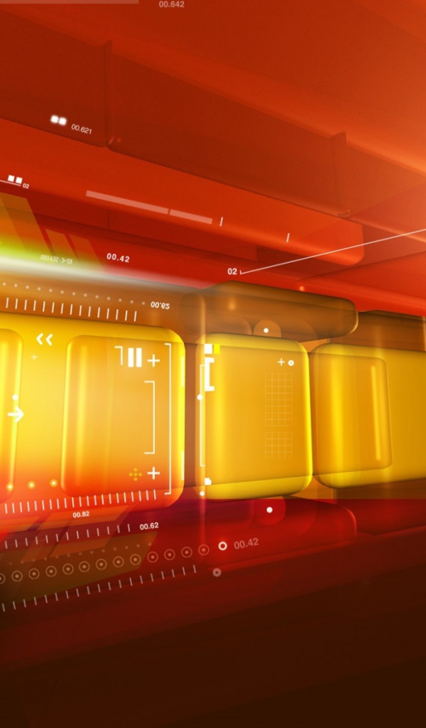 Оранжевый техно дизайн 