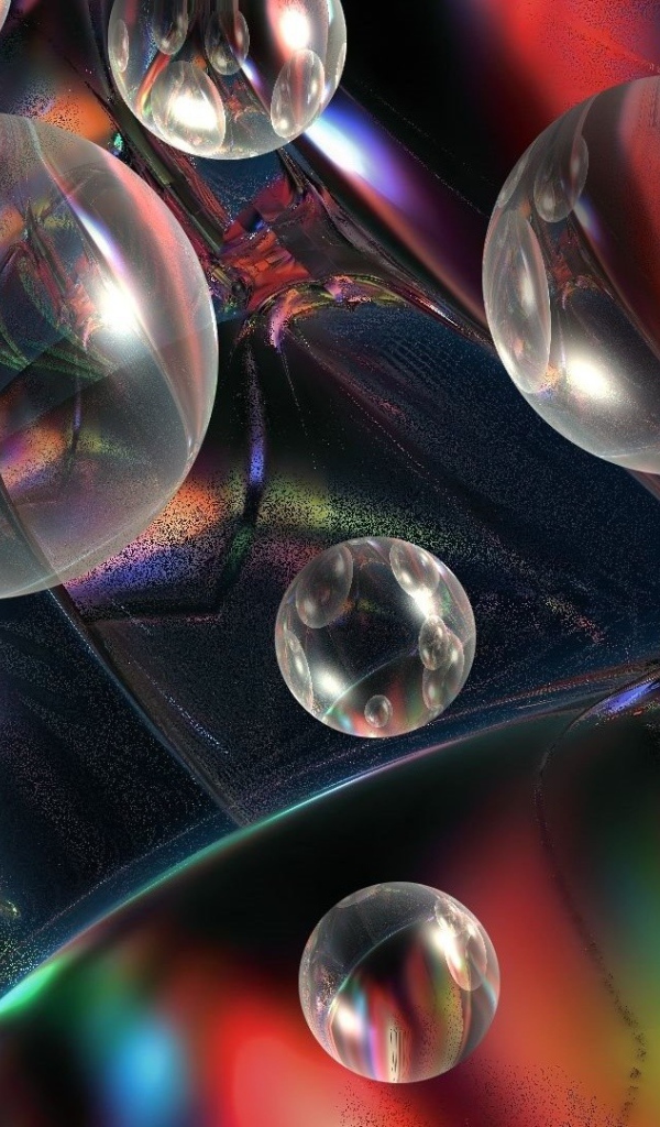 Объемный рисунок из стеклянных шариков