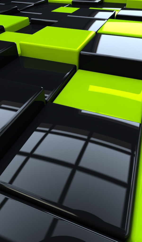 Черные и зеленые кубики