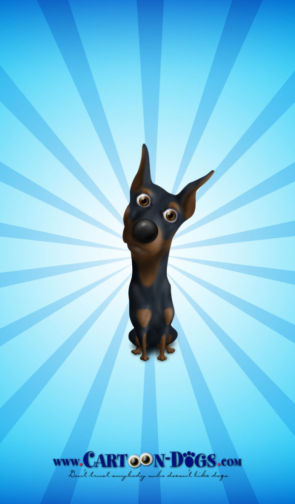 Доберман из мультфильма