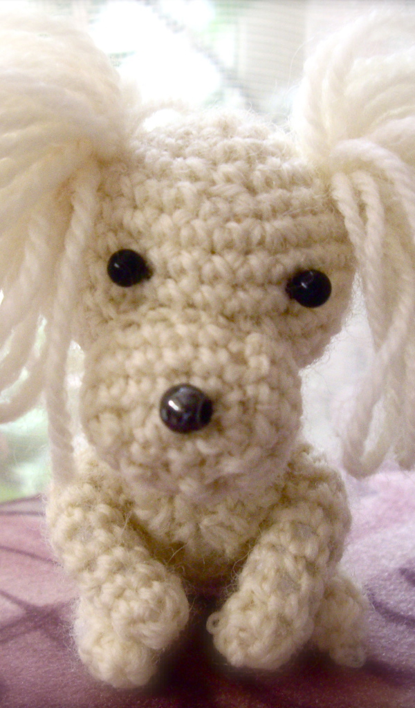 Вязаная игрушка пудель