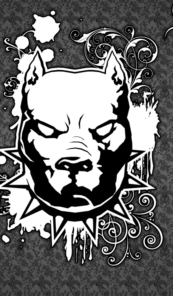 Изображение злого питбуля