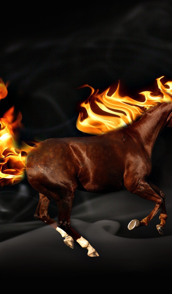 Лошадь с огненной гривой