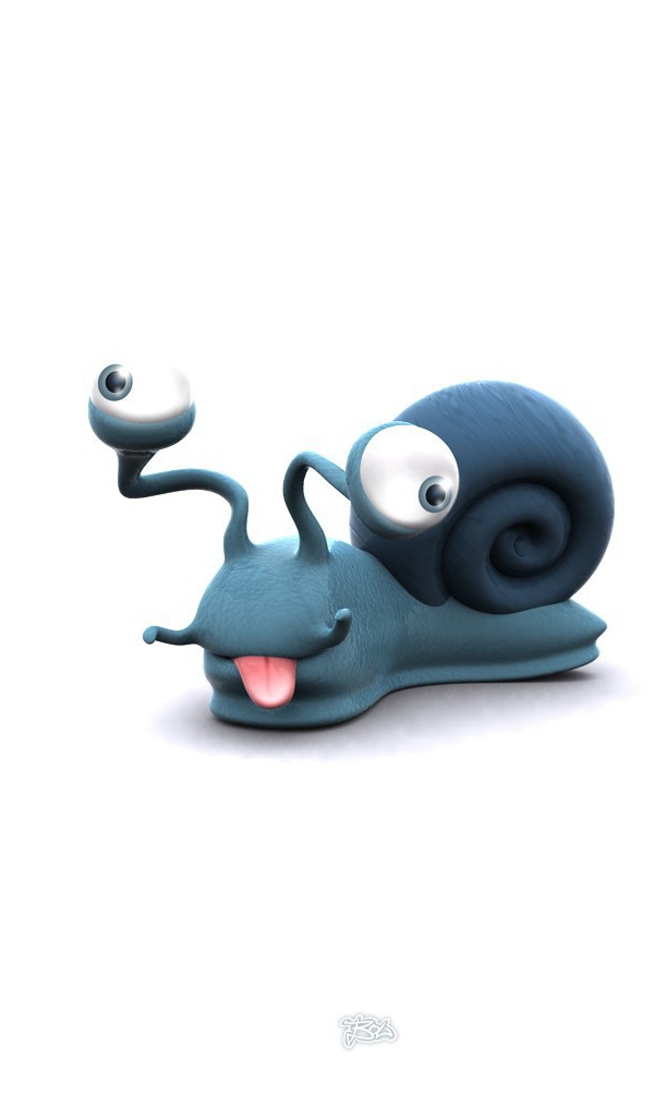 Улитка на белом фоне