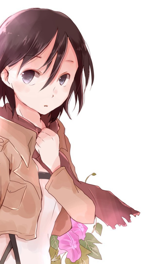 Аниме девочка на белом фоне