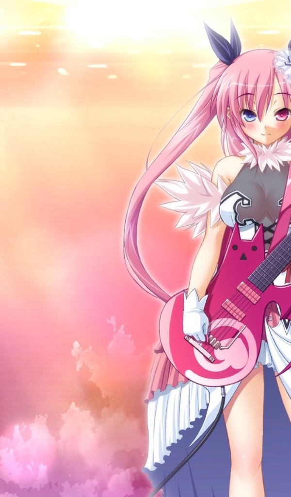 Аниме девочка с гитарой
